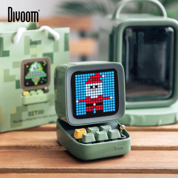 Divoom Ditoo Retro Pixel art Bluetooth Portable Speaker Alarm Clock DIY LED Screen By APP Electronic Gadget gift Home decoration