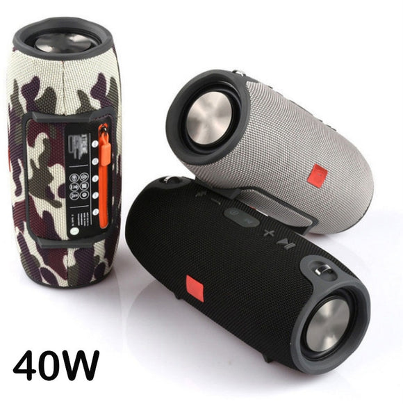 High Power 40W Bluetooth Speaker Waterproof Portable Column Super Bass Stereo For Comuter PC Speakers with FM Radio BT AUX TFusb