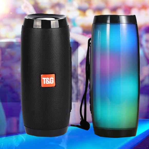 Portable Speakers Bluetooth Column Wireless Bluetooth Speaker Powerful High BoomBox Outdoor Bass HIFI TF FM Radio with LED Light