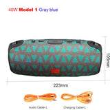 40W Outdoor Bluetooth Speaker Subwoofer TWS Speaker Waterproof Portable Music center system 3600mAh column soundbar caixa de som