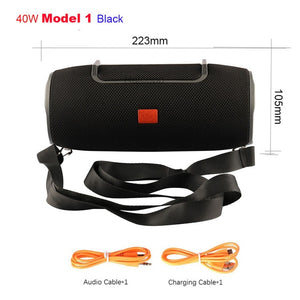 40W Outdoor Bluetooth Speaker Subwoofer TWS Speaker Waterproof Portable Music center system 3600mAh column soundbar caixa de som